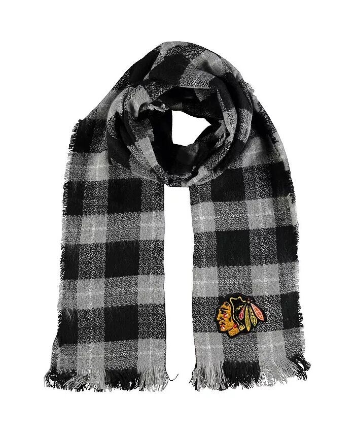

Женский клетчатый шарф-одеяло Chicago Blackhawks Little Earth, черный