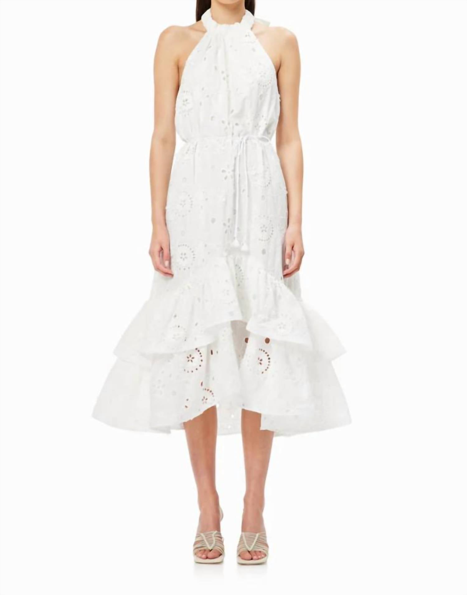 

Платье Arawak на бретелях миди в белом цвете ELLIATT