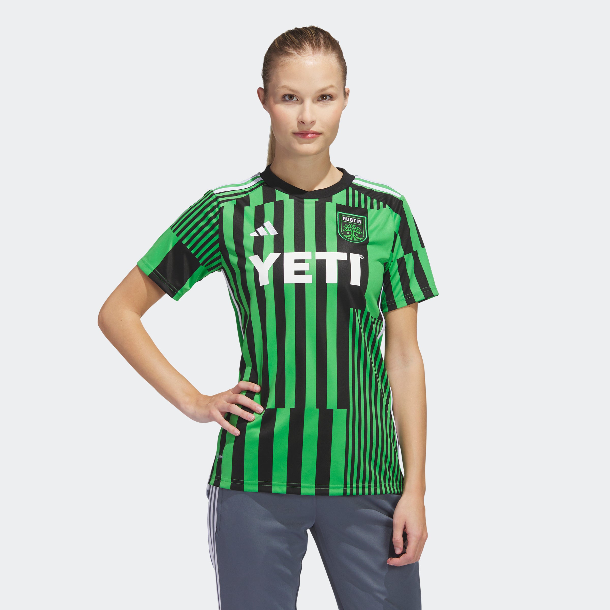 

Женская домашняя майка adidas Austin FC 23/24, цвет real green / white