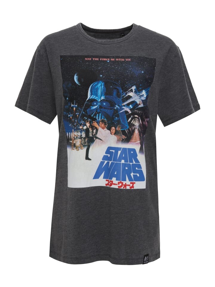 

Футболка Re:Covered T-Shirt Star Wars International Poster, цвет Charcoal