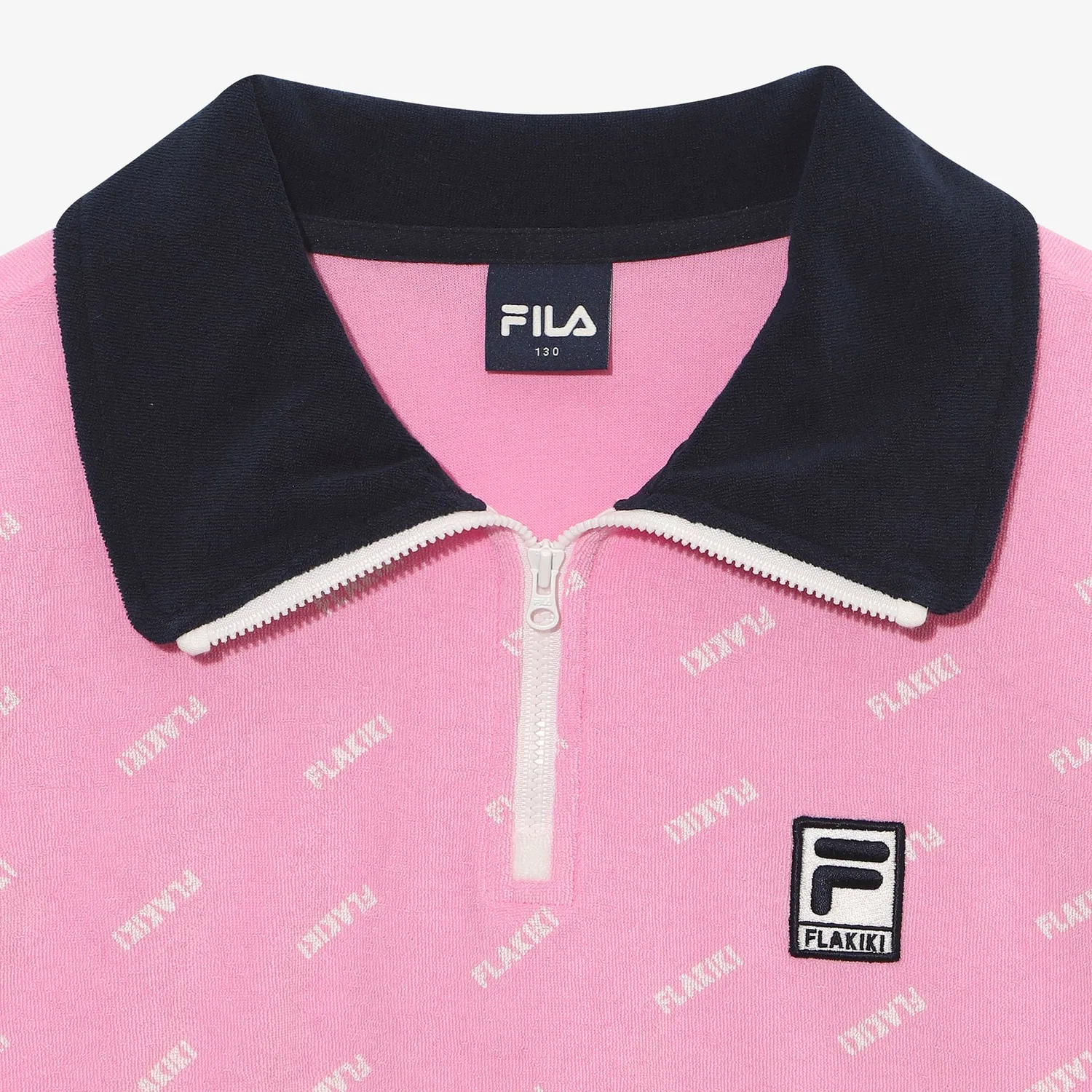 Детский махровый свитшот с воротником красный от Fila Kids — фото 3