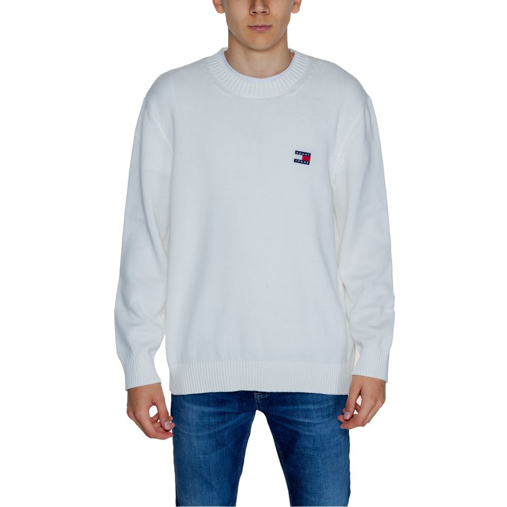 

Белый хлопковый свитер Tommy Jeans