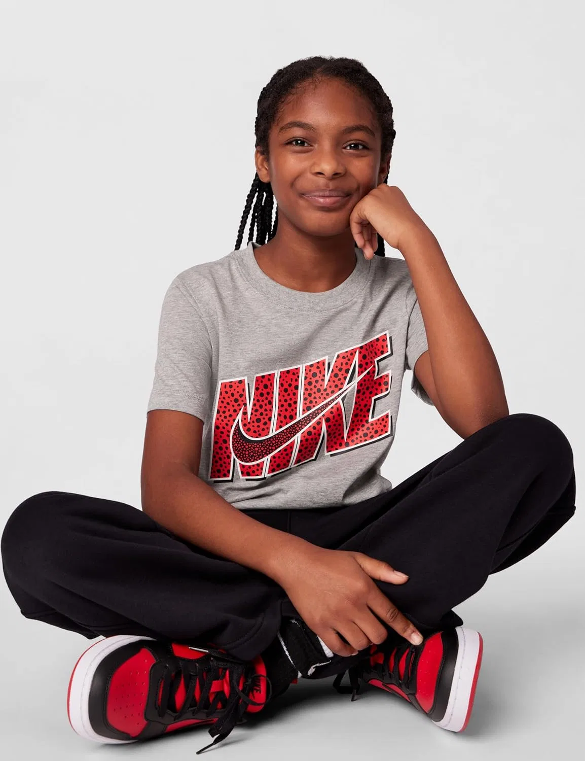 Футболка спортивная Nike Club Swoosh Block, темно-серый меланж — фото 2