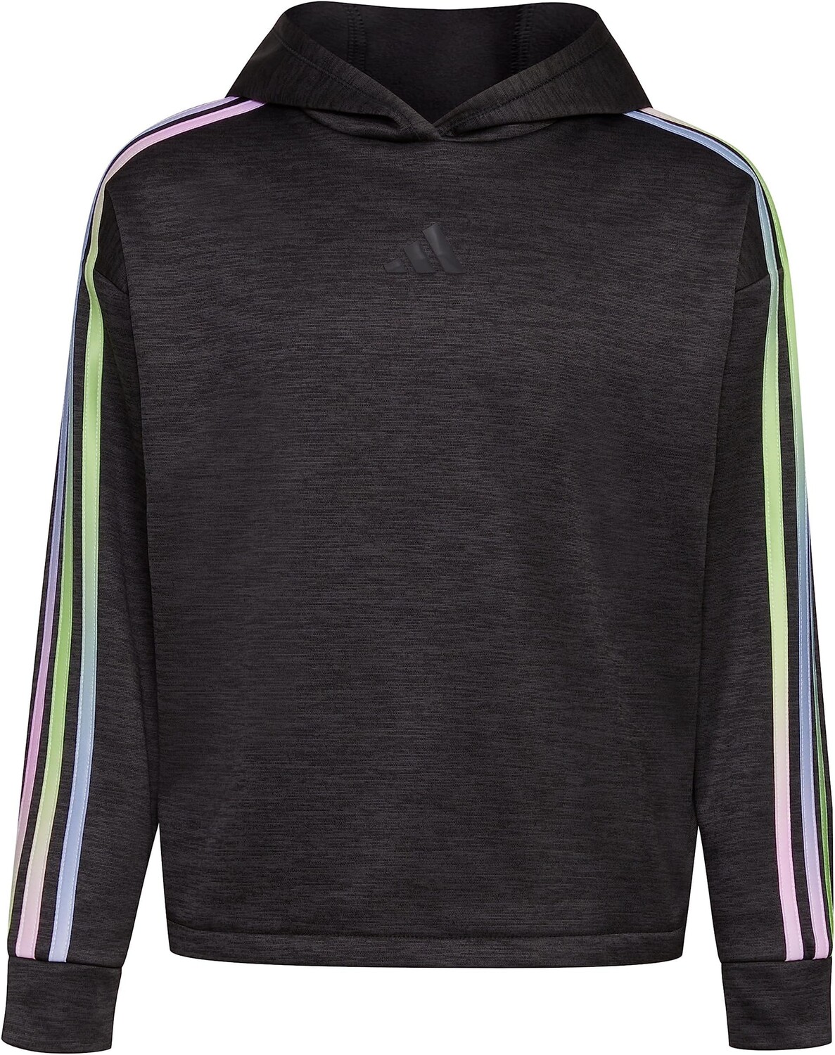 

Толстовка Adidas 3-Stripes Hooded Game&Go Poly Melange Fleece Pullover, цвет Black/Color