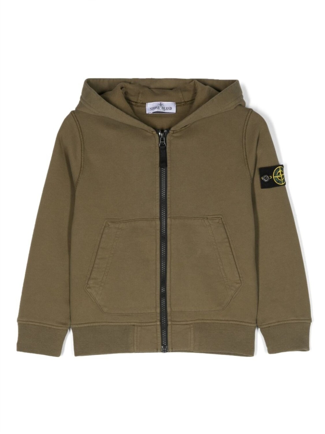 

Stone Island Junior кардиган на молнии с нашивкой-логотипом Compass, зеленый