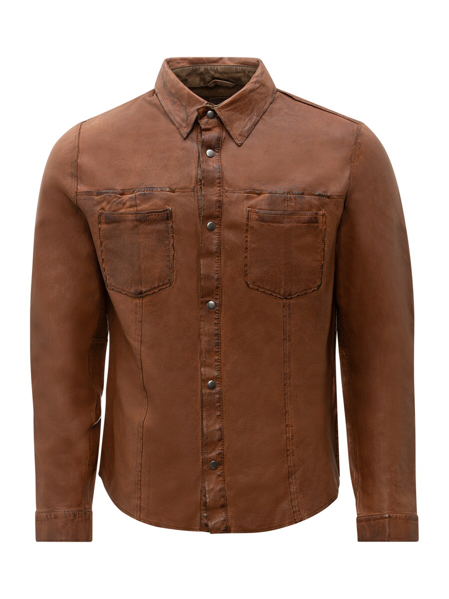 

Рубашка Slim Fit на пуговицах RICANO Das Reverse, коричневый