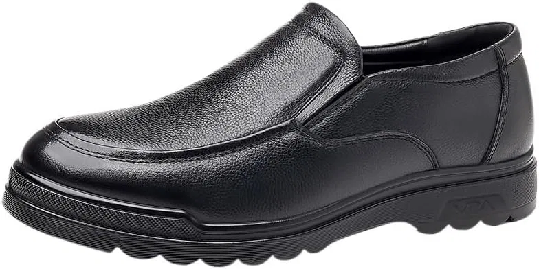 Туфли кожаные ортопедические, поддержка свода стопы мужские, Black UOPYNE