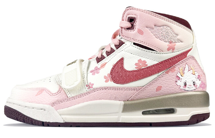 

Кроссовки Jordan Legacy 312 Vintage Basketball Shoes Women's High-top Pink, белый