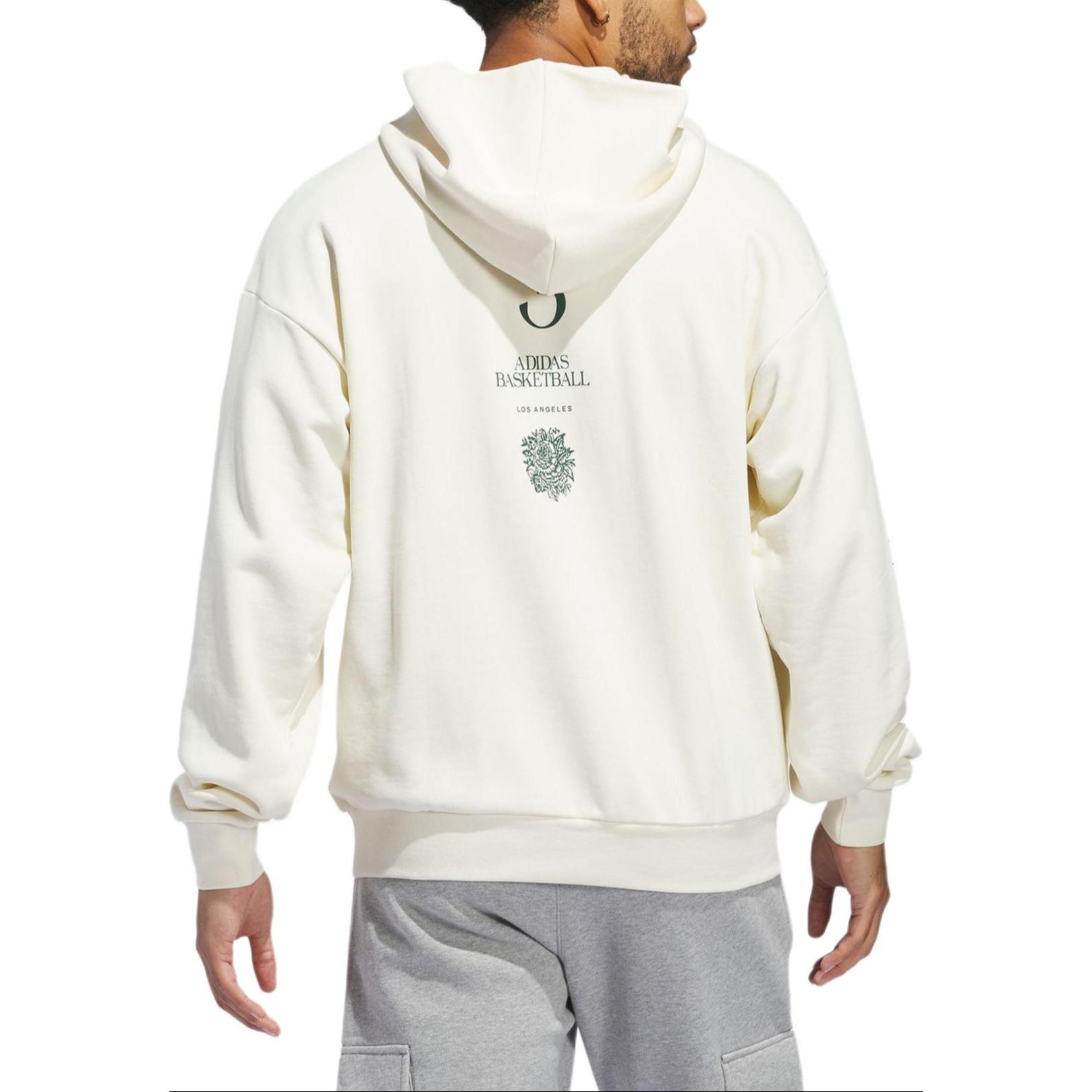 Футболка с принтом LA TO THE WORLD Adidas Originals унисекс цвета слоновой кости/лесной зелени — фото 4