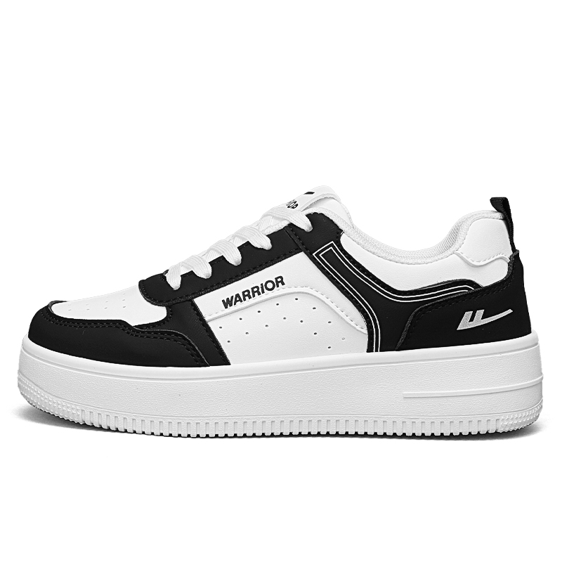 

Легкие дышащие низкие скейтерские кроссовки для увеличения роста Unisex WARRIOR, черный белый