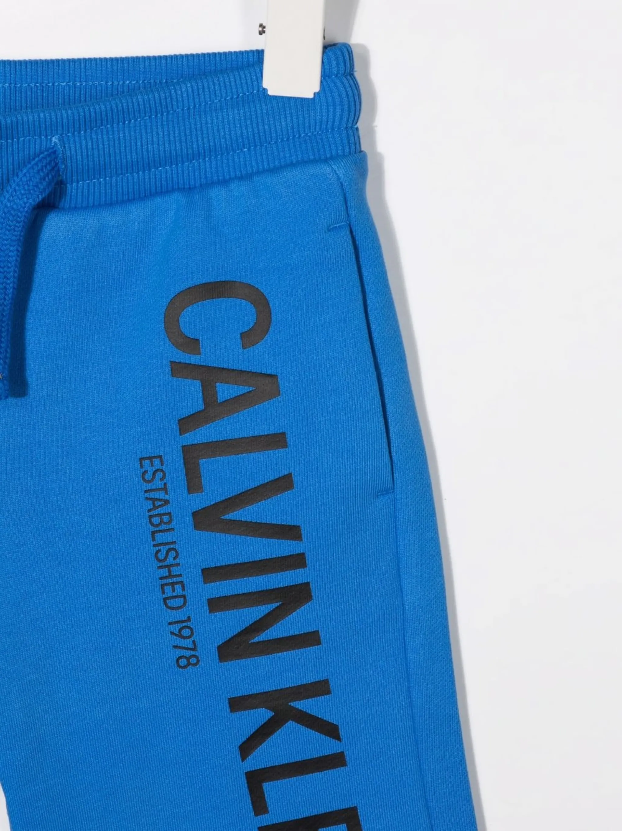 Шорты с кулиской и логотипом Calvin Klein Kids, синий — фото 3
