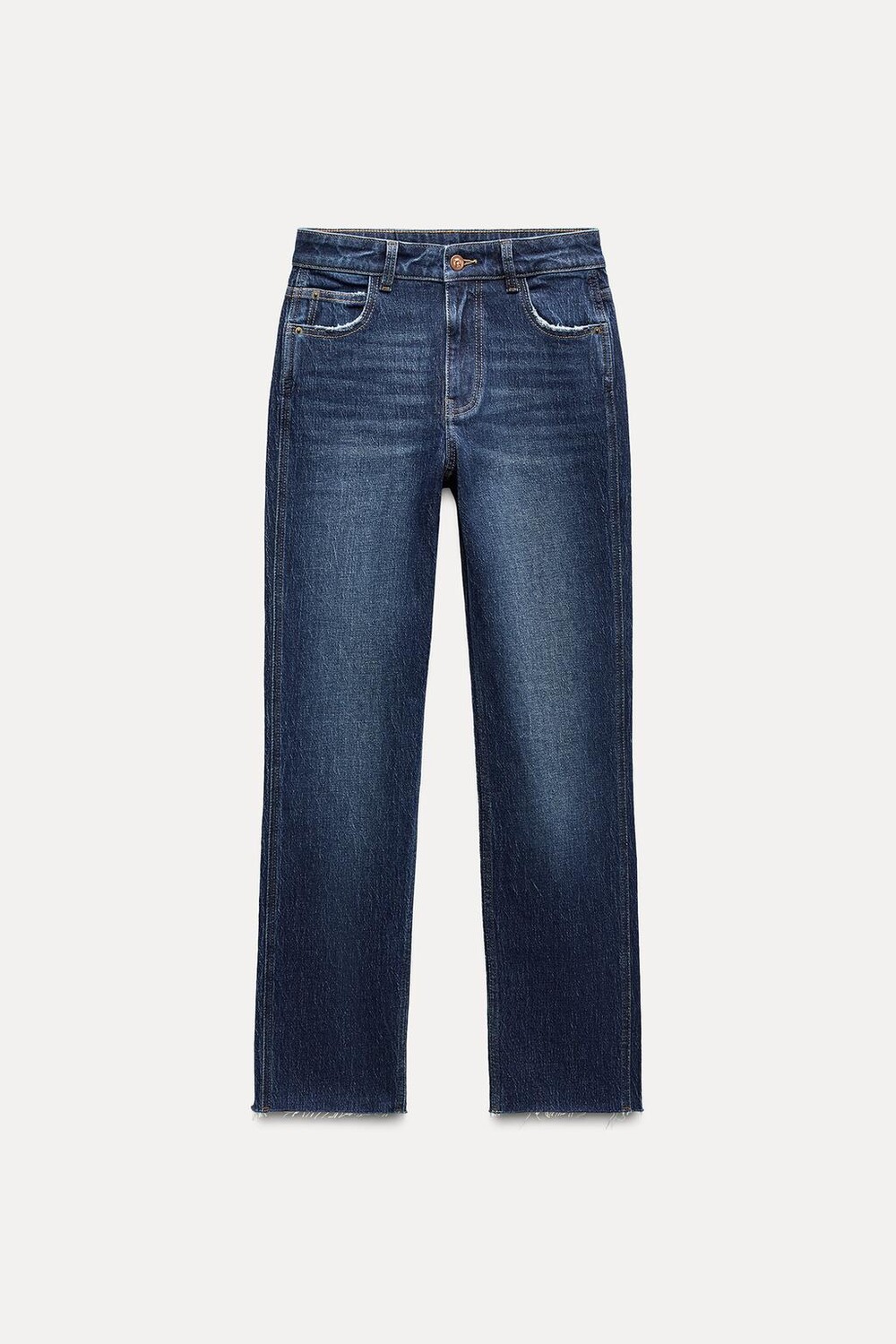 

Узкие джинсы Z1975 с высокой талией ZARA, синий