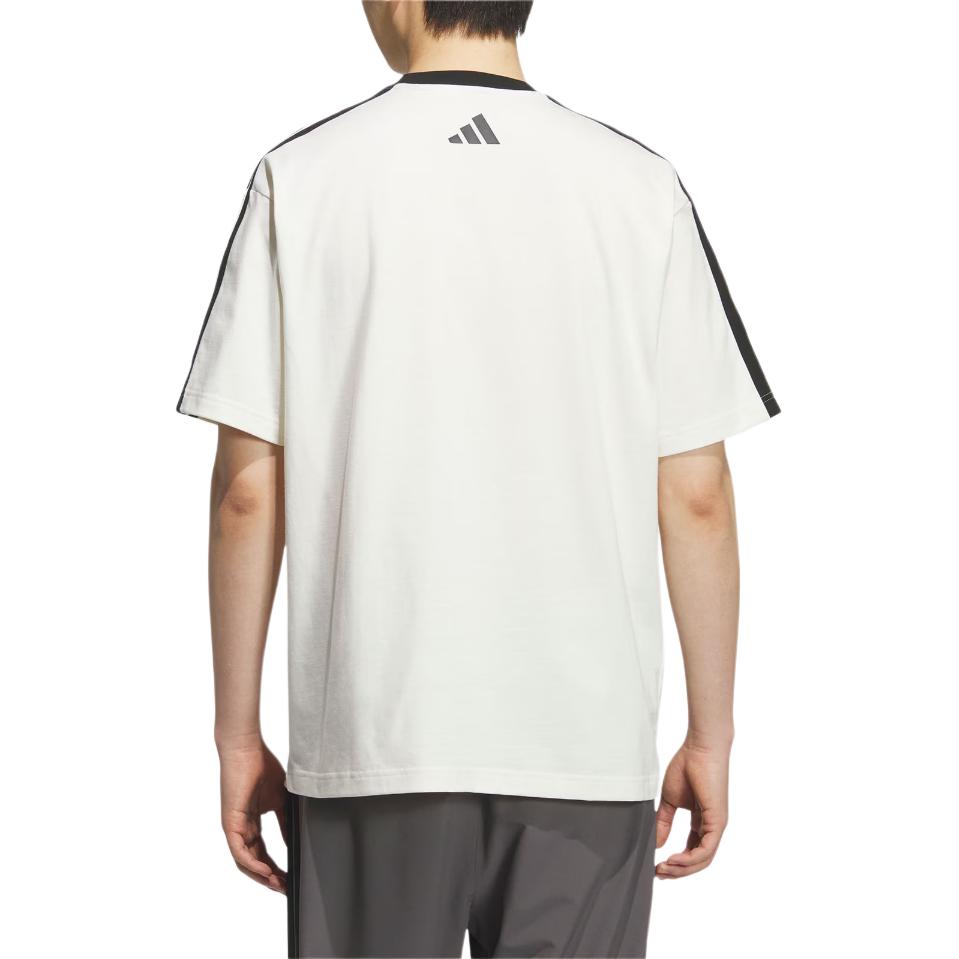Футболка SS25 Loose Fit Adidas, белый/черный — фото 3