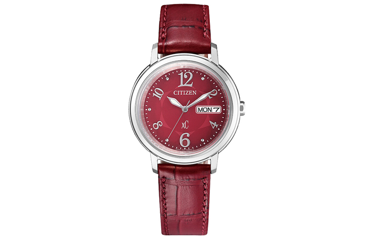 

CITIZEN Часы Ecology Drive Collection Solar Quartz Movement Stainless Steel Strap Watch 32..5mm Women's Watch Red Watch Dial