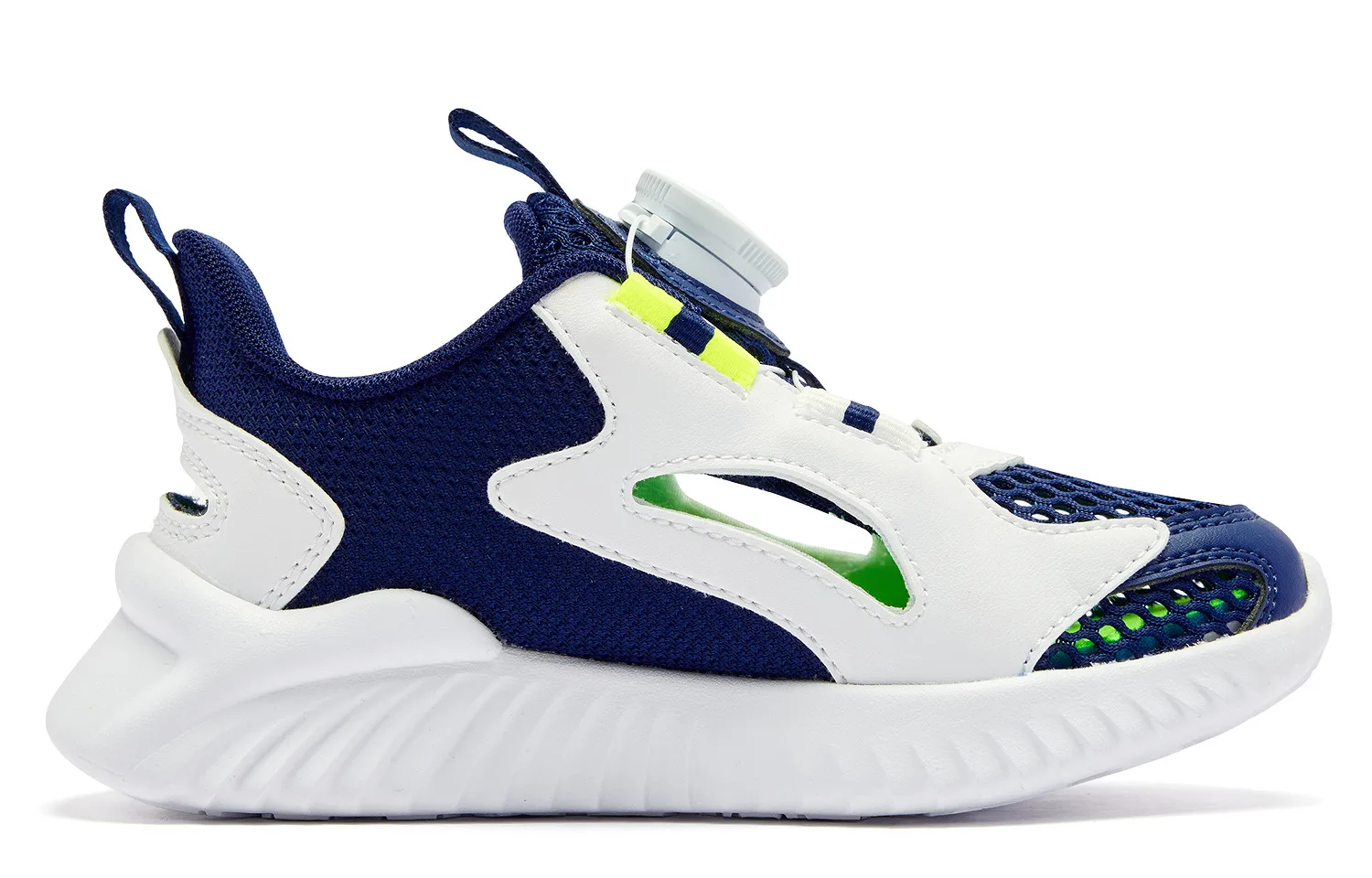 QIAODAN Удобные износостойкие дышащие детские кроссовки для бега низкие Satin Blue/Jordan White — фото 3
