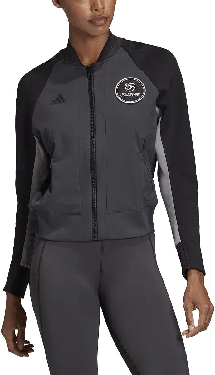 Куртка для волейбола adidas, цвет Carbon/Black/Gray
