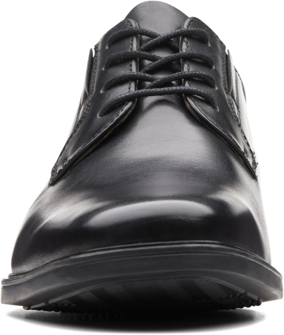 Мужские туфли-дерби Clarks Tilden Plain, Black (Black Leather) — фото 2