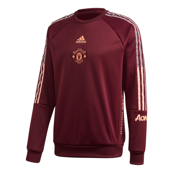 

Толстовка с капюшоном mufc travel swt manchester united soccer football sports sweatover purple Adidas, фиолетовый
