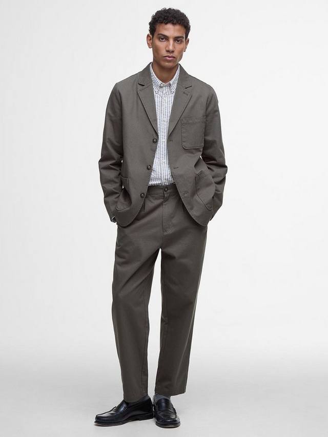

Хлопчатобумажные брюки в елочку bayview Barbour, цвет Uniform Green