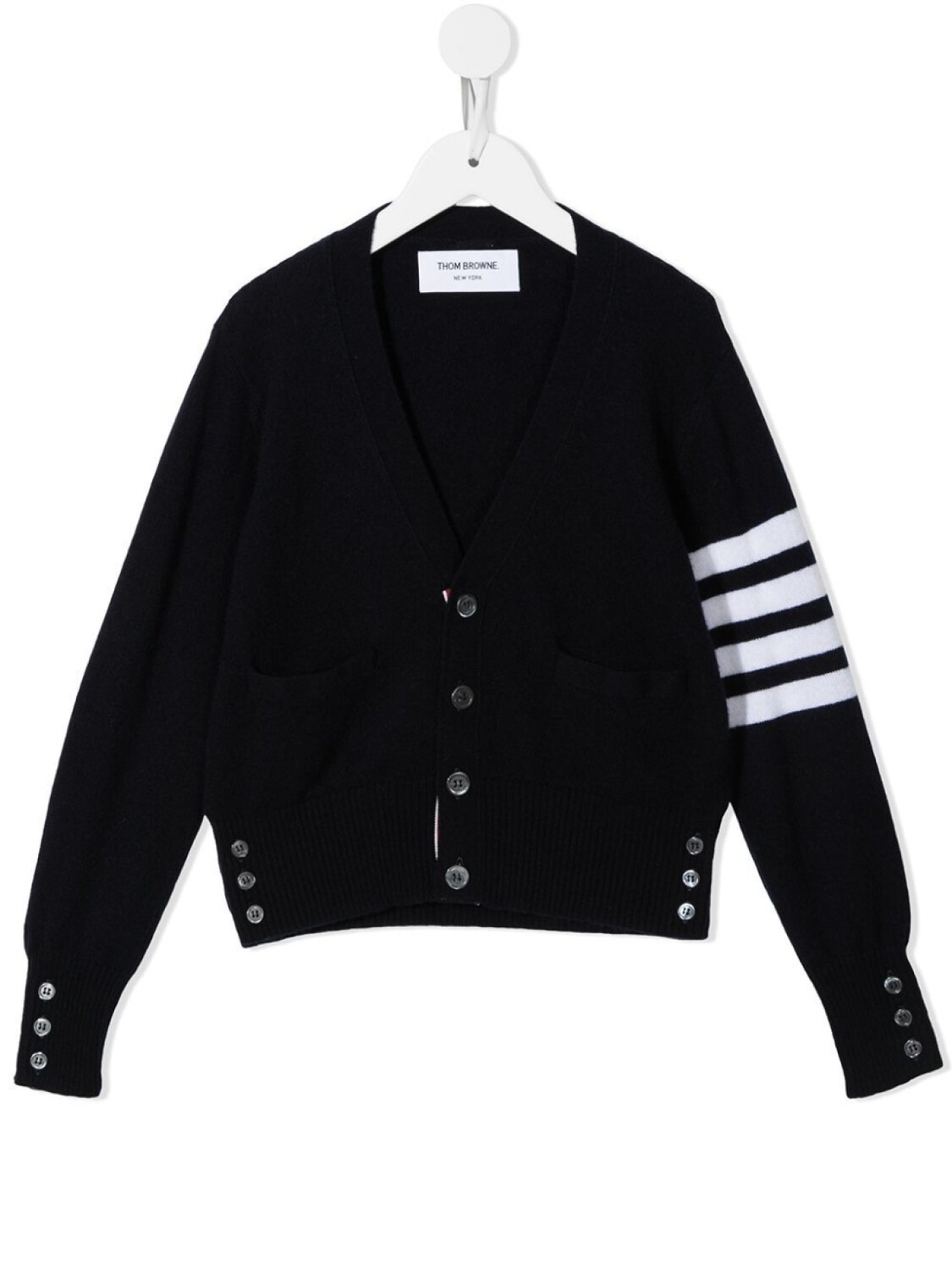 

Thom Browne кардиган с V-образным вырезом и полосками 4-Bar, синий