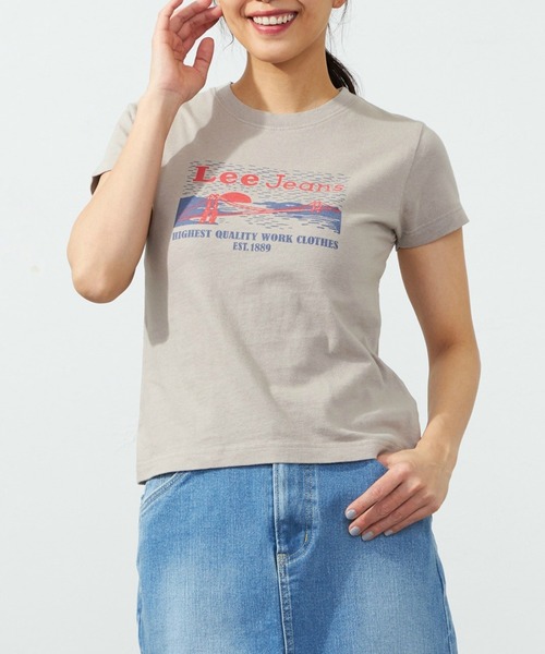 

Футболка с коротким рукавом и логотипом Lee, светло-серый