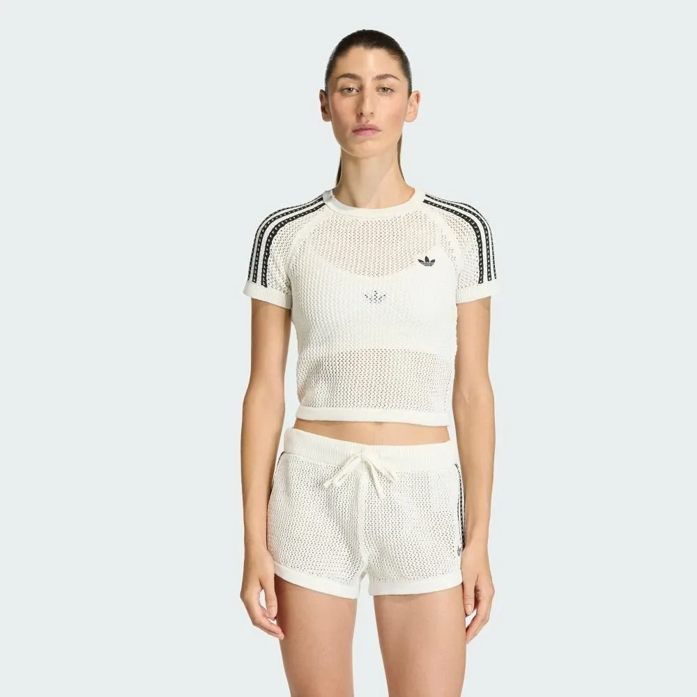 Вязаная футболка Adidas в калифорнийском стиле Adidas, white