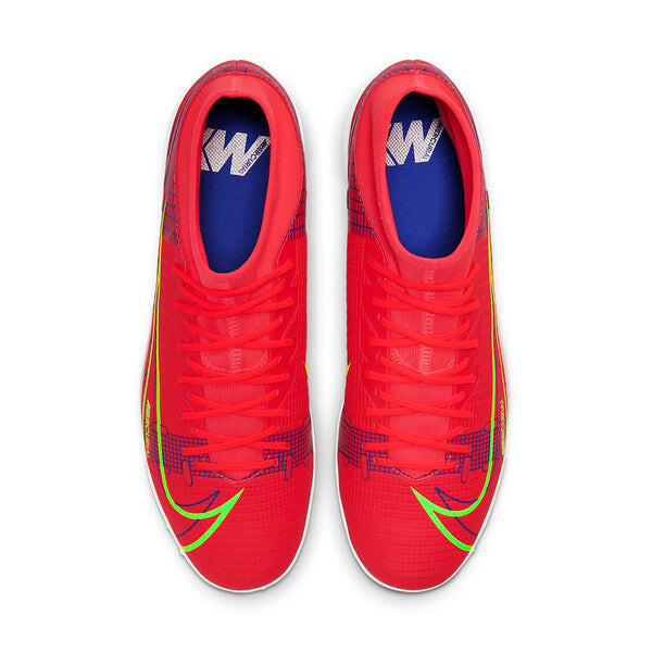 Кроссовки mercurial superfly 8 академия tf turf Nike, красный — фото 4