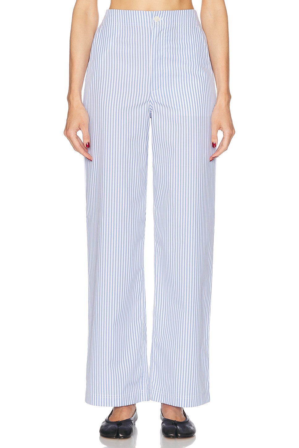 

Полосатые брюки Moschino Jeans, Multi Light Blue