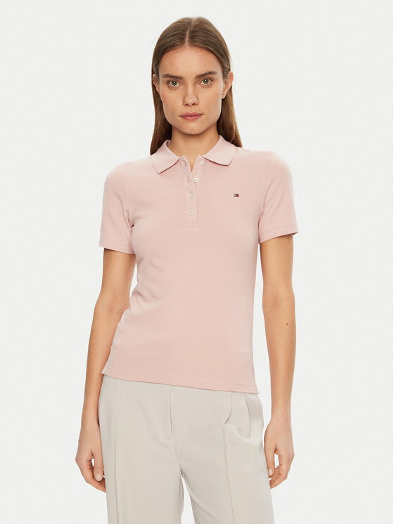 

Рубашка поло облегающего кроя 1985 WW0WW43225 Tommy Hilfiger, розовый