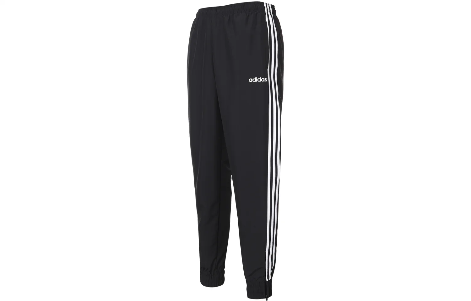 Adidas Мужские черные трикотажные спортивные штаны с 3 полосками