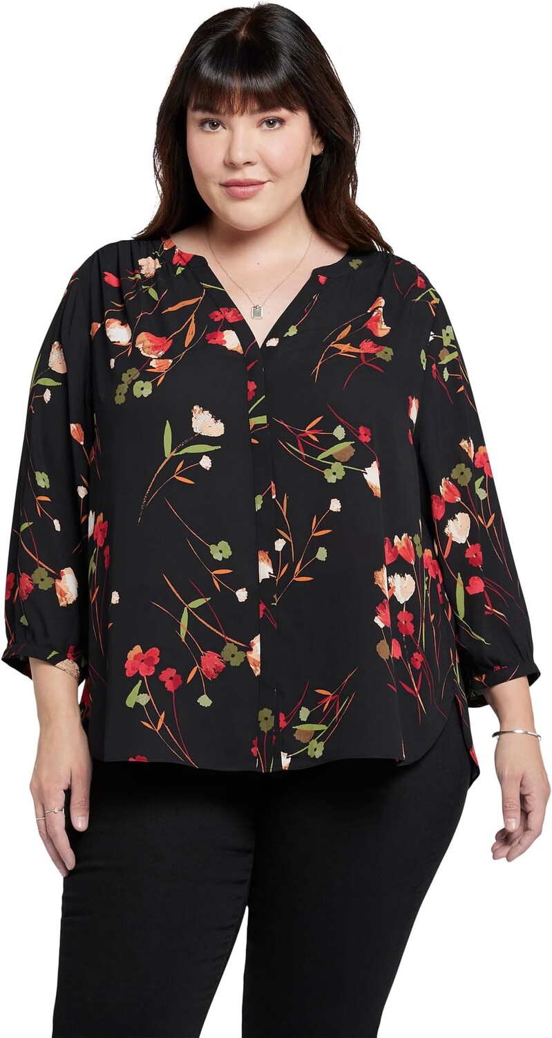 

Блуза NYDJ Plus Size Pintuck Blouse, цвет Lynbrook Garden