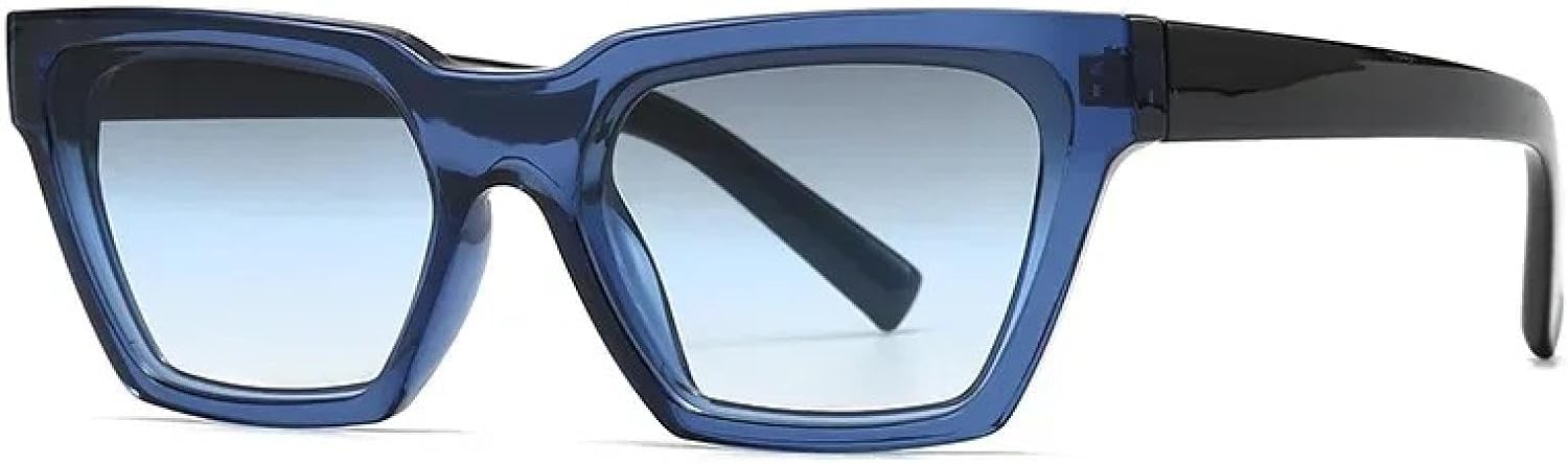 

Солнцезащитные очки «кошачий глаз» для женщин, модные, разноцветные, с защитой от УФ-излучения UV400, для мужчин, трендовые, с градиентным эффектом TVTBBVV, C6 Blue Blue