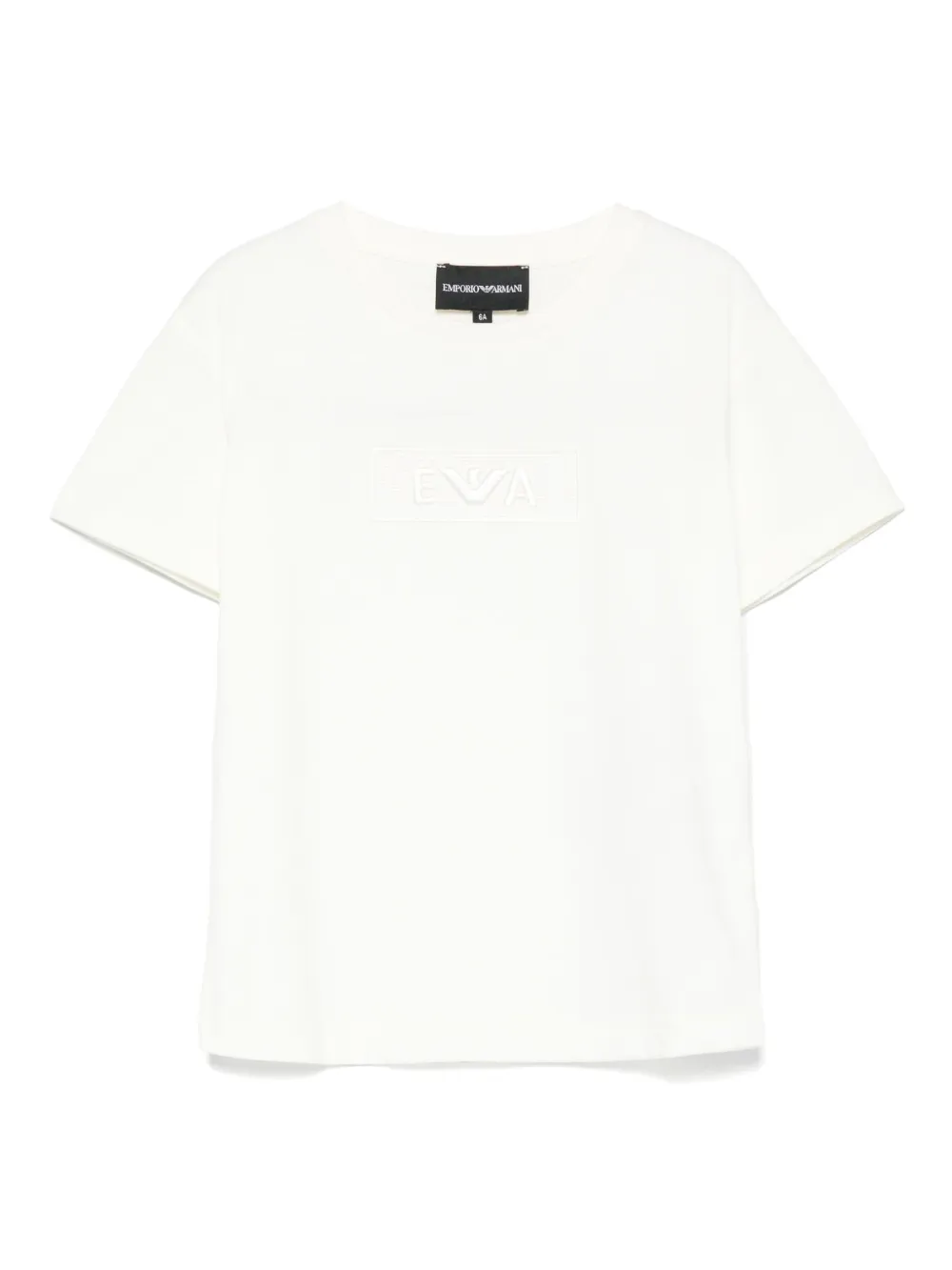 

Футболка с вышитым логотипом Emporio Armani Kids, белый