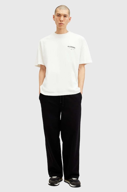 Футболка Allsaints Underground Oversized Crew Neck, белый/черный — фото 4