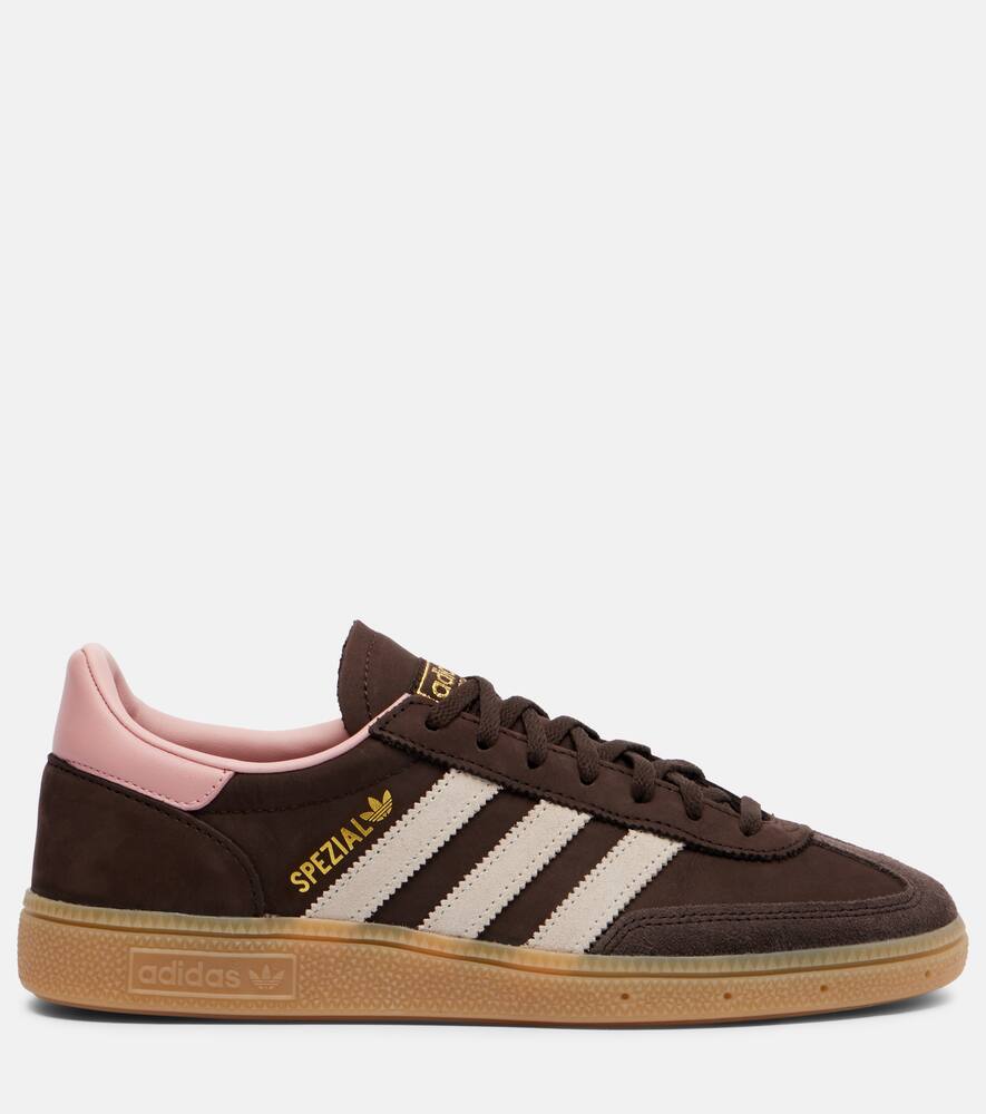 Кроссовки Handball Spezial из замши Adidas, Dark Brown/Aluminum — фото 4