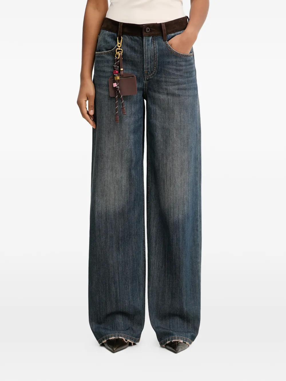 

Прямые джинсы с лоскутной отделкой Miss Sixty, синий