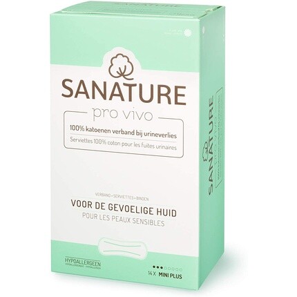 

Прокладки Sanature Pro Vivo Mini Plus от недержания из 100% хлопка ‎Sanature Pro Vivo