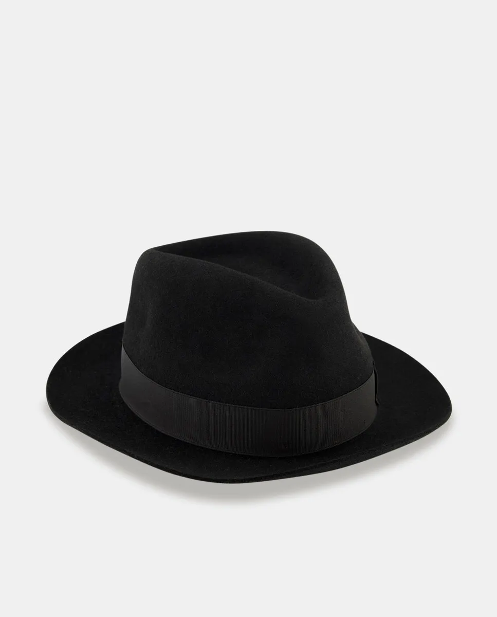 

Шляпа черного человека Borsalino, черный
