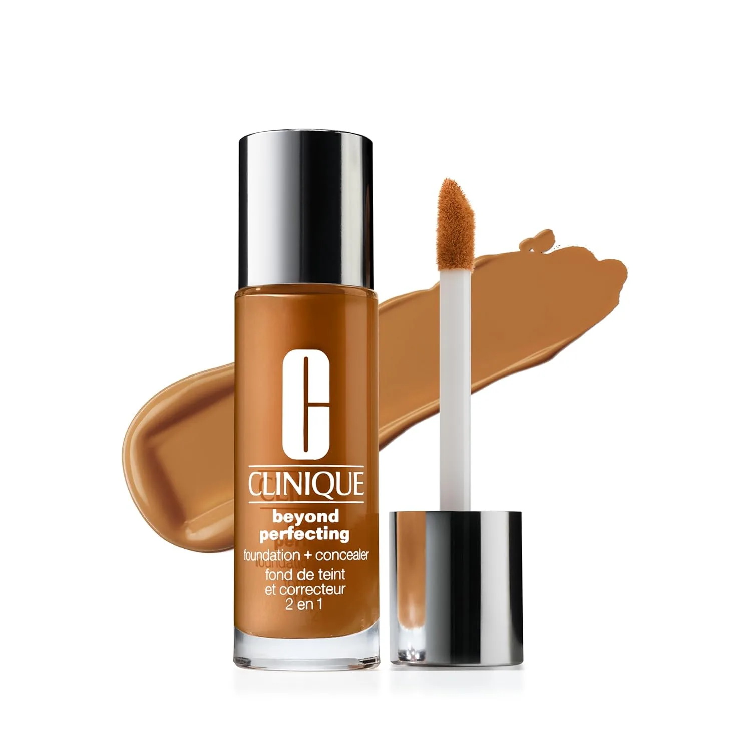Жидкая тональная основа и консилер Clinique Beyond Perfecting Lightweight для сухой, комбинированной и жирной кожи | Полное покрытие + естественный матовый финиш, BB Golden WN 114 - deep, warm-neutral undertones