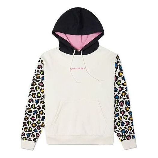 

Толстовка rainbow leopard print pullover hoodie 'off white' Converse, белый