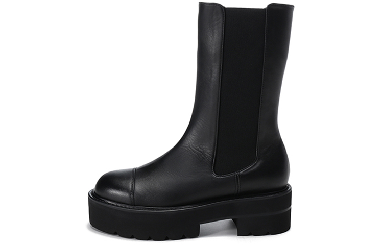 Ботинки SW до середины икры 5 см Женские Черные Stuart Weitzman — фото 2