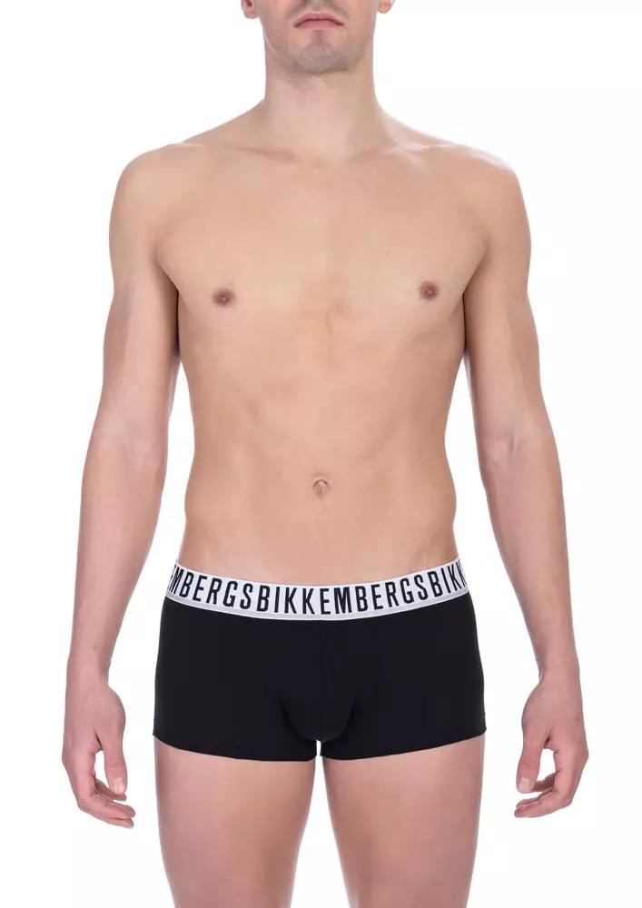 

Черные хлопковые мужские трусы Bikkembergs