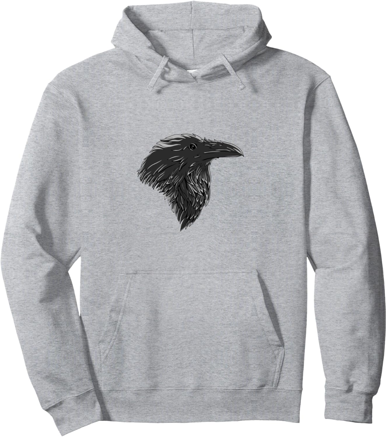 

Реалистичный черный ворон, высокодетализированная толстовка Black Crow Apparel серого цвета Animal Apparel