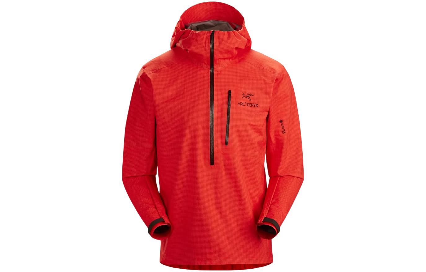 Ветрозащитная дышащая ветровка ALPHA с водоотталкивающей пропиткой Men's Arcteryx, Dynasty Red/Dynasty — фото 2