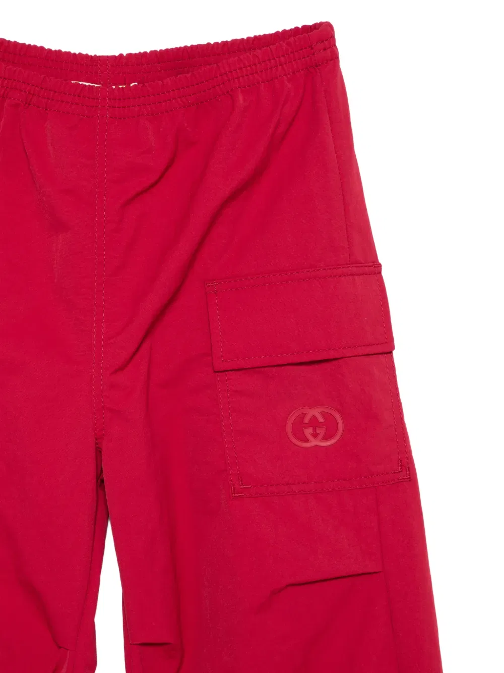 Брюки с эластичным поясом Gucci Kids, красный — фото 3