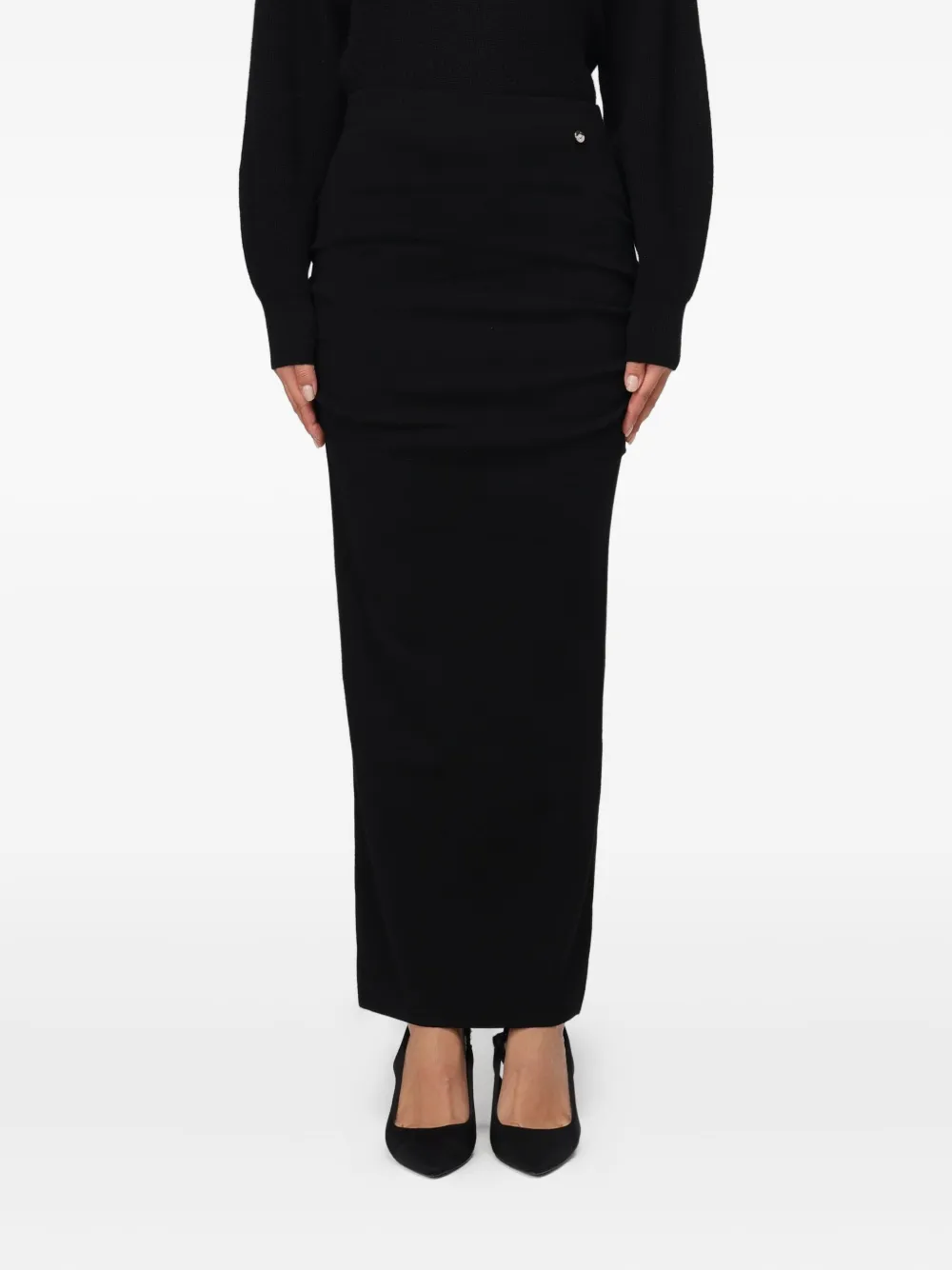 

Длинная юбка с сборками Liu Jo, черный