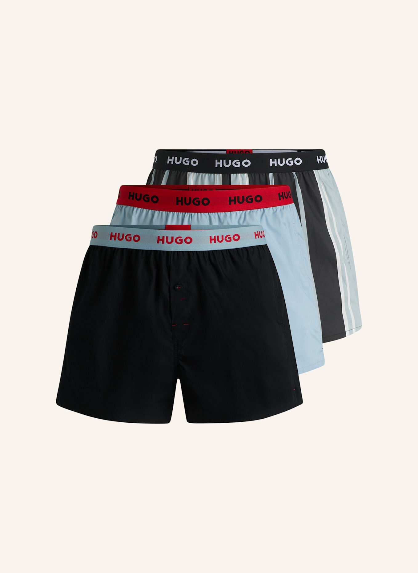 

Тканые боксерские шорты-тройка Hugo, фиолетовый