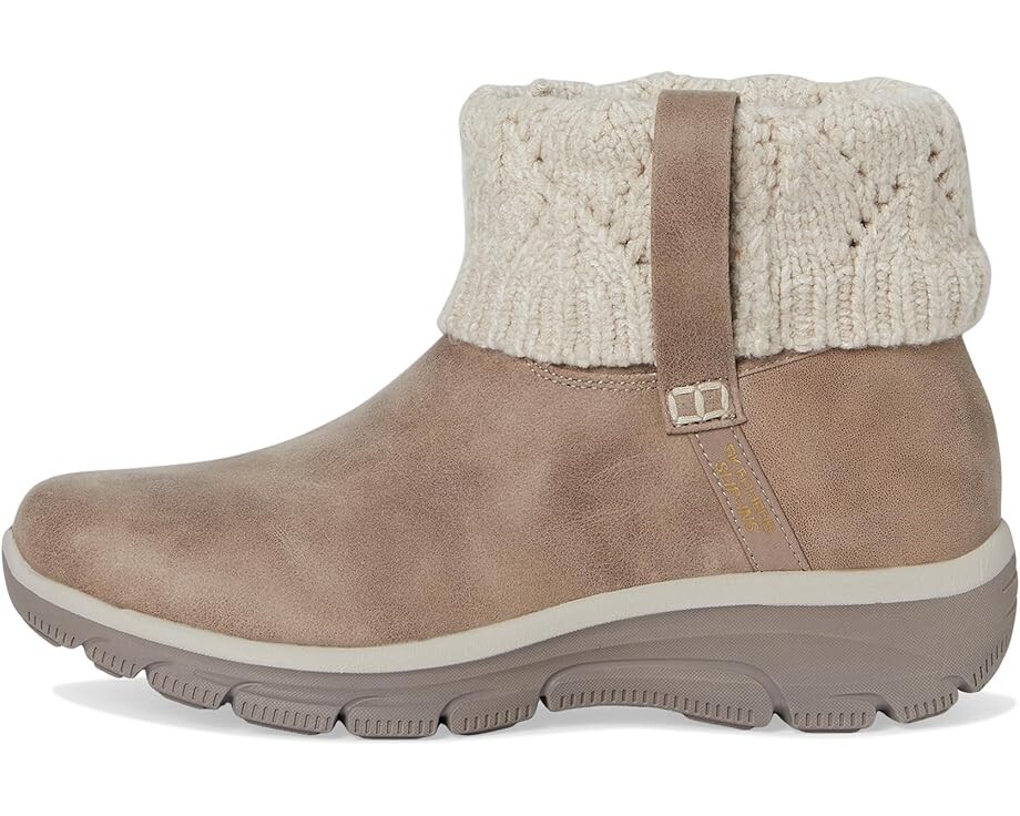 Ботинки женские SKECHERS из веганской кожи, серо-коричневый — фото 4