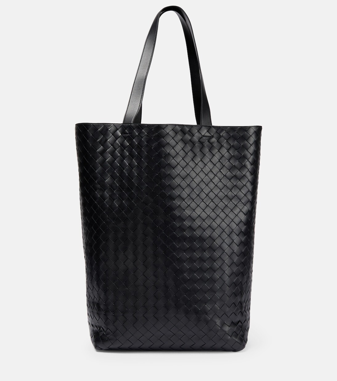 

Классическая большая кожаная сумка-тоут. Bottega Veneta, черный
