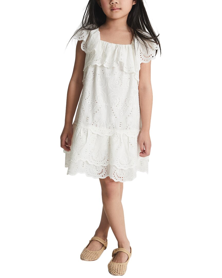 

Reiss Sia Jr Кружевное мини-платье, кремовый